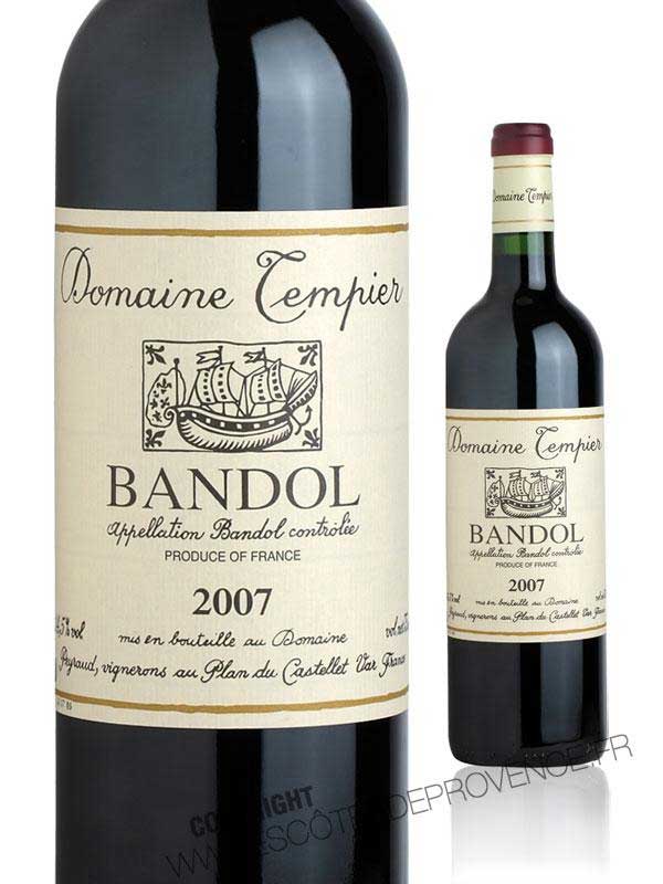 vin rouge Bandol des Cotes de Provence